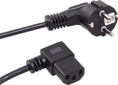 Immagine prodotto di Cavo di alimentazione angolare Cavo di alimentazione PC spina IEC EU Schuko 5m 3-PIN