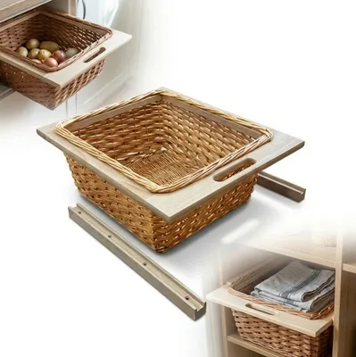 Zdjęcie produktu dla Szuflada wiklinowa cargo z rączką do szafki 50 cm