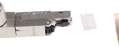 Immagine prodotto di NETTRIXX - Spina CAT6A RJ45 senza attrezzi, angolata (STP/FTP) - 400007