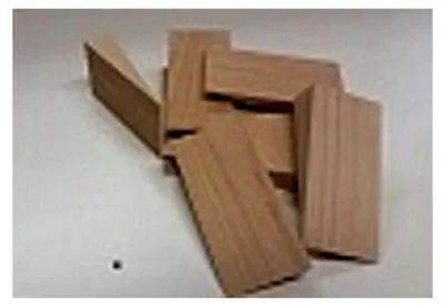 Produktbild von 6 große Hartholzkeile 180x90x20 mm