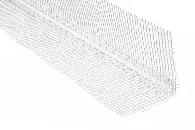 Produktbild von LEMAL Putzschienen PT10, PVC Kunststoff weiß, Armierungsgewebe außen (10 Meter / 5 Leisten) - Kantenschutz Putz Trockenbau Eckschienen Gewebeeckwinkel