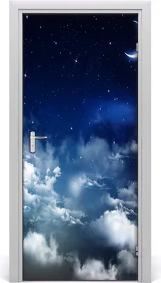 Produktbild von Tulup Türaufkleber 95x205 cm Dekorative Aufkleber Selbstklebend Wasserdichte Tapete Abnehmbar Schlafzimmer Wohnzimmer Wohnkultur - Sternenhimmel Klebstoff