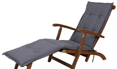 Produktbild von Auflage Deckchair Florence 2328 dunkelgrau wasserabweisend lichtecht 190x50x6 cm KETTtex