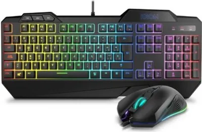 Obrázok produktu pre Krom Krusher, Kábel, USB, Polomechanický spínač, RGB LED, Čierna, Obsahuje myš
