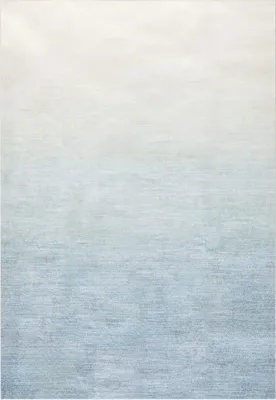 Produktbild von Teppich OMBRE waschbar 200 x 300 Hellblau, Teppich mit Farbverlauf, Ombre-Effekt, weicher Kurzflor-Teppich modern, gummierte Unterfläche, schmutz- und wasserabweisend