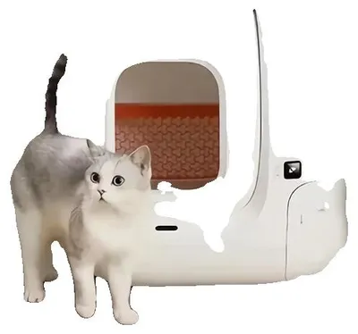 Produktbild von Intelligente Katzentoilette, 538(B) x 620(T) x 552(H) mm, Für ein Gewicht von bis zu 10 kg, Nachtlichtsystem