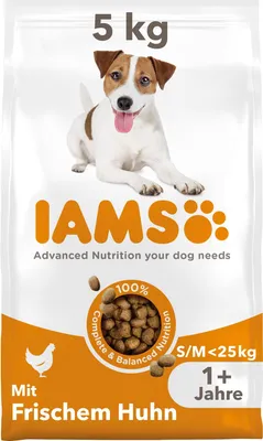 Productafbeelding van IAMS droogvoer voor honden, met kip, voor kleine en middelgrote honden, vanaf 1 jaar, 5 kg