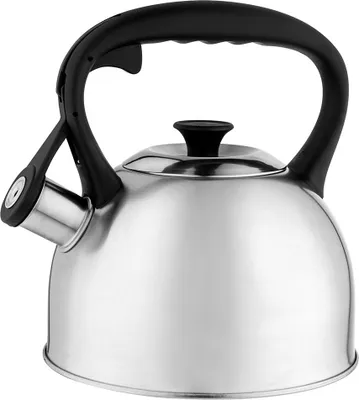 Produktbild von FLORINA Wasserkessel (2,1 l) | Edelstahl Teekessel ONDA | Flötenkessel mit Nylongriff | Automatischer Pfiff | Abnehmbarer Deckel | Wasserkocher für Induktionsherd, Gasherd, Elektroherd | Farbe: Silber