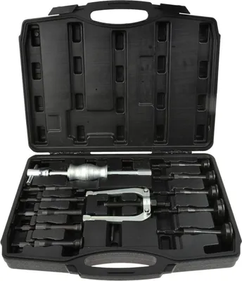 Immagine prodotto di Set estrattore per boccole e cuscinetti interni , kit attrezzi per la rimozione boccole e cuscinetti 8–58 mm, 17 pezzi Geko