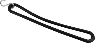 Produktbild von Gummiband mit S-Haken 25cm elastisch, schwarz