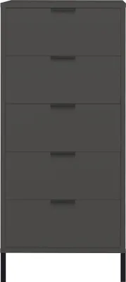 Produktbild von Kommode Erna 51x45x123 Anthrazit matt Lack 14726-Q