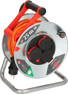 Image de Brennenstuhl Garant S V2 IP44 tambour de câble 25m Outdoor ( Germany, câble en couleur de signalisation orange, tôle d'acier, utilisation à court terme en extérieur), 1198370500