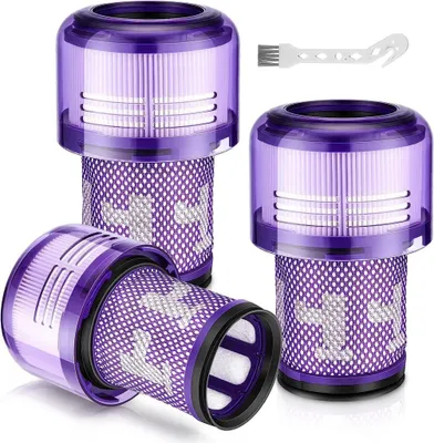 Produktbild von 3 Stück HEPA Filter für Dyson V12 Detect Slim Absolute,Zubehö Ersatzfilter V12 Waschbar Ersatzteile Zubehör für Dyson Staubsauger V12 Filter 971517-01
