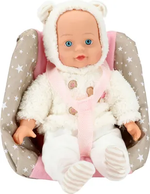 Produktbild von Toi-Toys BEAU Babypuppe 33 cm – Babypuppe im Kindersitz für Kinder ab 2 Jahren – Rollenspiel