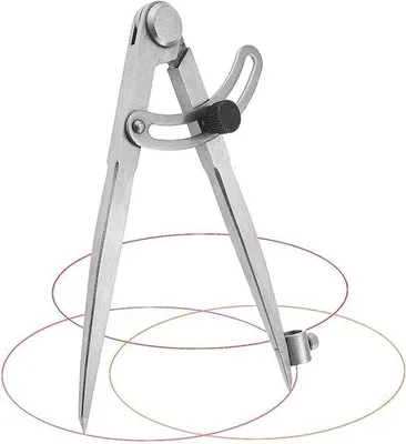 Image de Compas métallique pour le travail du bois - 8 pouces - Outils de géométrie et de menuiserie