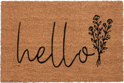 Image de Paillasson "Bonjour" en noix de coco