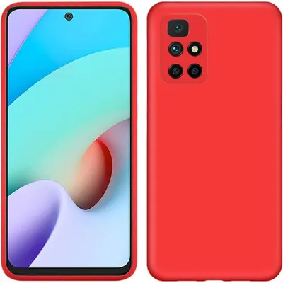 Obrázek produktu pro Pouzdro pro Xiaomi Redmi 10, měkké silikonové ochranné pouzdro z tekuté gumy červené