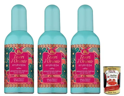 Produktbild von Italian Gourmet EdT ayurveda Amla-Patchouli Parfüm 3x100ml 300ml mit Polpa