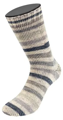 Produktbild von Lana Grossa - Meilenweit 100g Denim Mix Black 4656 silbergrau ecru hellgrau mittelgrau dunkelgrau