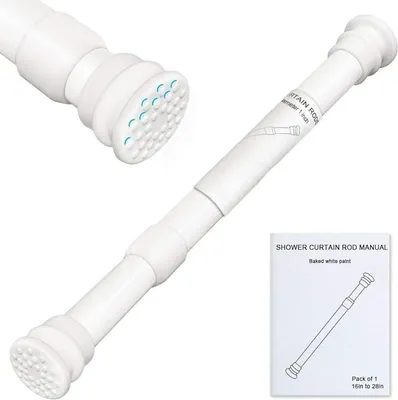 Produktbild von XIQIYY Regulowany drążek do podciągania bez otworu Biały 46-68 cm