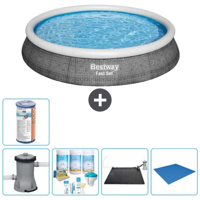 Zdjęcie produktu dla Bestway Fast Set, basen okrągły - 396x84 cm - 6 elementów, model S22029
