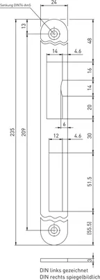 Produktbild von BMH Schließblech 1145 für BMH Schlösser, rund, Edelstahl
