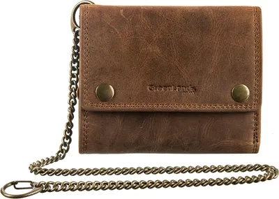 Produktbild von GreenLand Nature Leder Geldbörse Monte RFID Wallet With Chain Brown braun