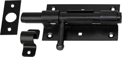 Produktbild von Bolzenriegel Türriegel Torriegel 100 / 16 Schubriegel Torschieber Schwarz