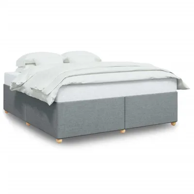 Produktbild von vidaXL Bettgestell ohne Matratze Hellgrau 180x200 cm Stoff