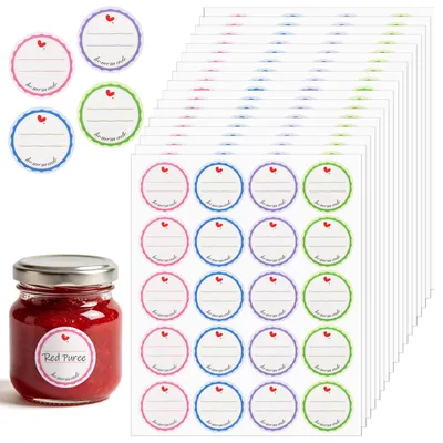 Produktbild von 1000 selbstklebende Etiketten für Marmeladen- und Gewürzgläser