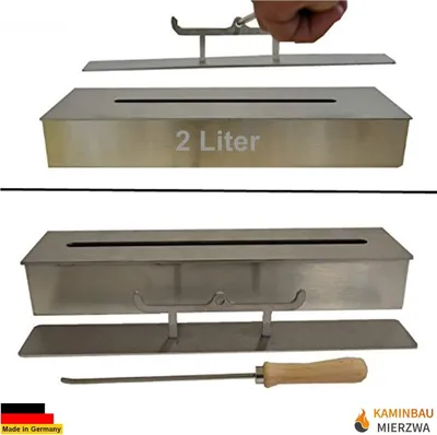 Produktbild von 2 Liter Ethanolbrenner aus Edelstahl für Gel und  Ethanol Kamine
