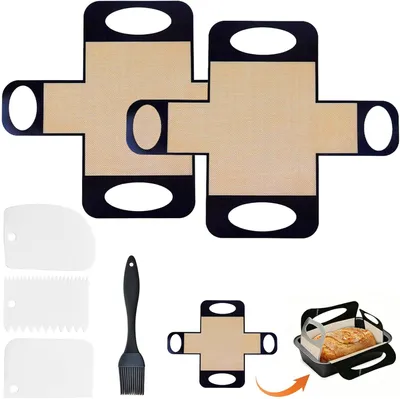 Imagen del producto de Base de silicona antideslizante, de 23 x 13 cm, con 6 piezas, ideal para pan y productos de repostería