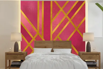 Produktbild von MuchoWow® Fototapete für Wohnzimmer oder Schlafzimmer Wandtapete Vinyl Motivtapete Gold - Design - Luxus - 300x300 cm - Wanddekoration