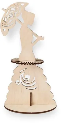 Produktbild von 3D-Puzzle „Lemn Lady mit Regenschirm“ – Eco Wood Art