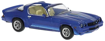 Produktbild von Modellfahrzeug Chevrolet Camaro Z28, blau, 1980.