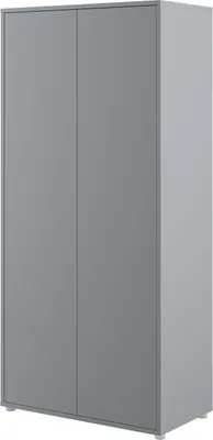 Produktbild von MEBLINI Kleiderschrank 2 Türig für Schrankbett Bed Concept - Drehtürenschrank mit Einlegeböden und Kleiderstange - BC-20 - Grau Matt