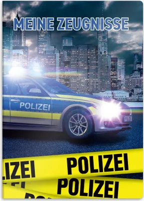 Obrázok produktu pre itenga priehľadná zložka na vysvedčenia A4 z plastu s motívom polície