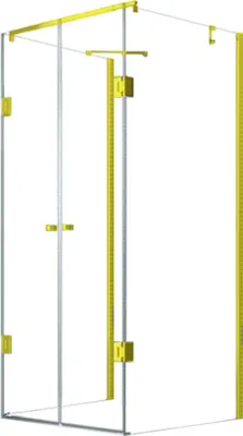 Obrázek produktu pro GZH 100x80x100x195 cm Sprchový kout Ares GOLD