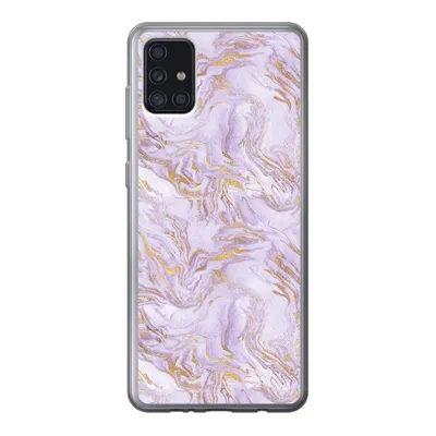 Produktbild von MuchoWow® Handyhülle Schutzhülle Hülle für Samsung Galaxy A52 5G Abstrakt - Marmor - Gold - Muster Silikon Softcase Handy Hülle - Umschlag