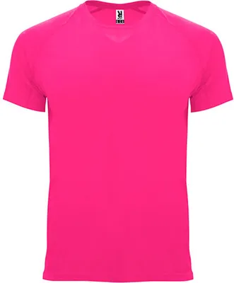 Produktbild von Roly Sport CA0407 | Bahrain T-Shirt mit Raglan-Ärmeln - Farbe: Fluor Pink 228 - Größe: XXL