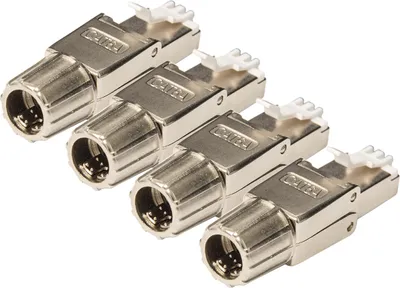 Produktbild von PremiumX 4x Netzwerkstecker Cat6A RJ45 Stecker LAN Netzwerk Werkzeuglos
