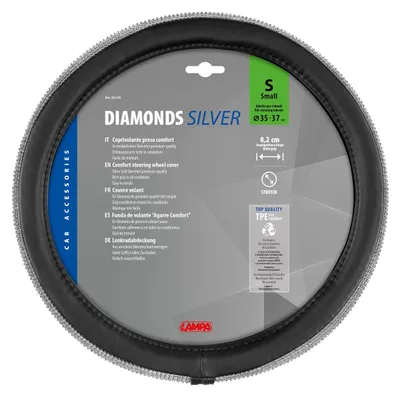 Produktbild von LAMPA 33170 Diamonds Lenkradbezug TPE Silber Lenkradhülle