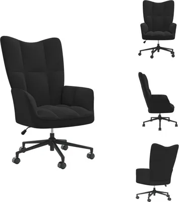 Produktbild von vidaXL Relaxsessel Schwarz Samt -  Sessel