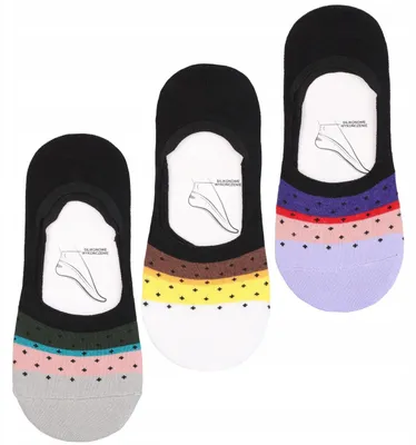 Produktbild von Füßlinge Damen - Bunt - 3 Paar - Baumwollsocken - Größe 35-38