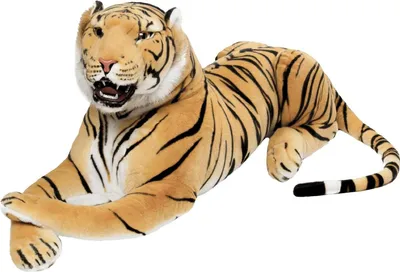 Immagine prodotto di BRUBAKER tigre gigante marrone con denti 130 cm peluche tigre di peluche