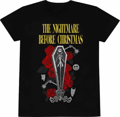 Produktbild von Nightmare Before Christmas - T-Shirt für Herren/Damen Uni HE1580 (S) (Schwarz)