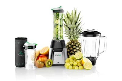 Obrázek produktu pro Stolní mixér ETA ACTIV MIX PREMIUM ETA210390000, 350 W, skleněná nádoba 1 l, 19 000 otáček za minutu, 2 x sportovní láhev, neoprenový kryt