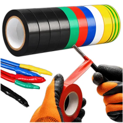 Produktbild von KRUMAD Isolierband Set 10 Rollen, Klebeband PVC, Isolier Tape, Reparaturband, für Haushalt, Werkstatt und geeignete Elektroarbeiten, KI-generiertes Bild