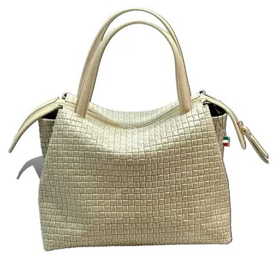 Produktbild von Florence Damen Handtasche Tasche beige Leder Größe 30x16x23 D2OTF856I2