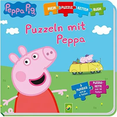 Produktbild von Peppa Pig - Puzzeln mit Peppa. Puzzle-Ketten-Buch mit 5 Puzzles mit je 6 Teilen